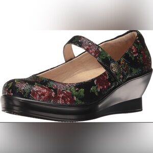 Alegria Flair Winter Garden Mary Jane Wedge‎ Pumps Women's Size 12/EU 42 Leather
